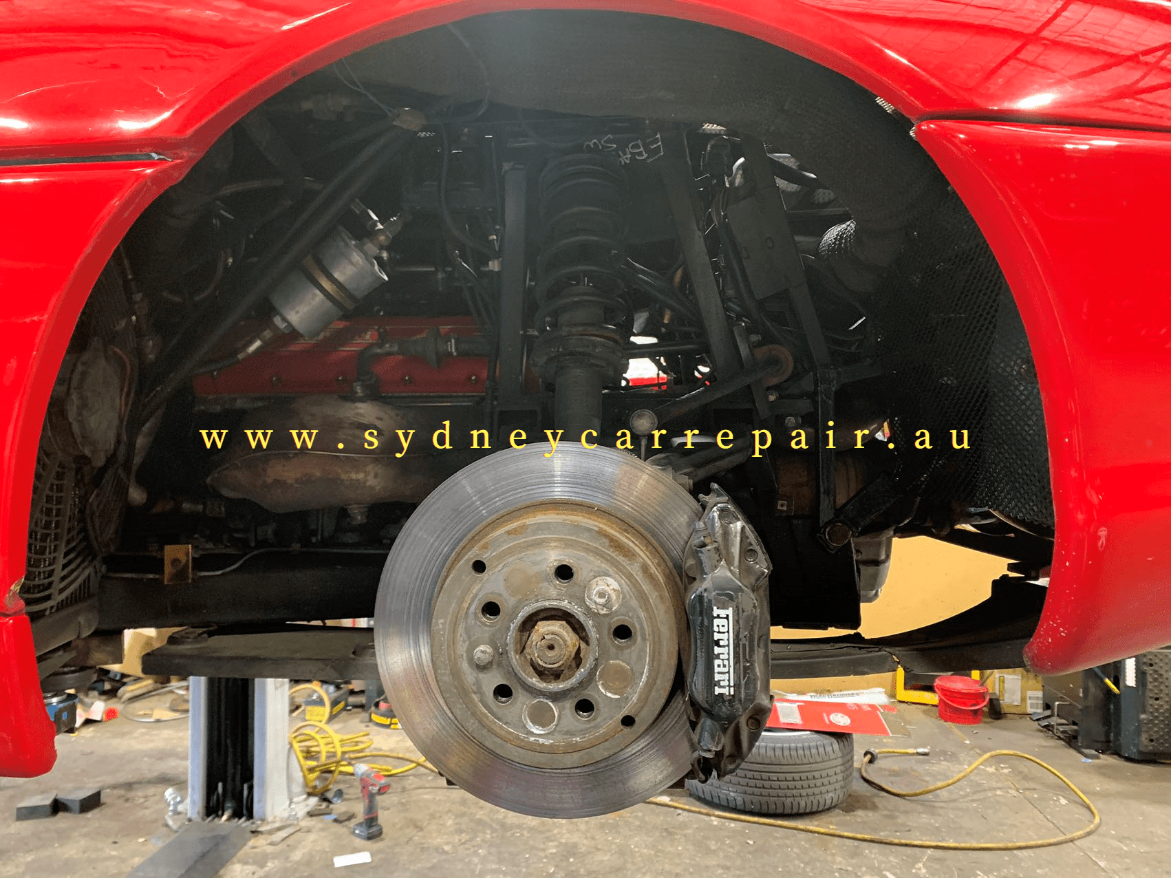 Ferrari Install Caliper - Sydney Car Repairs - 0404096583